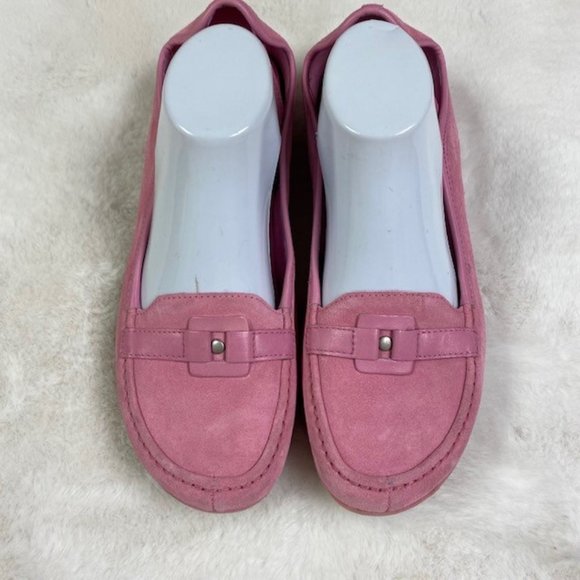Tsubo Pink Leather Driving Loafers, size 10 - Picture 2 of 13